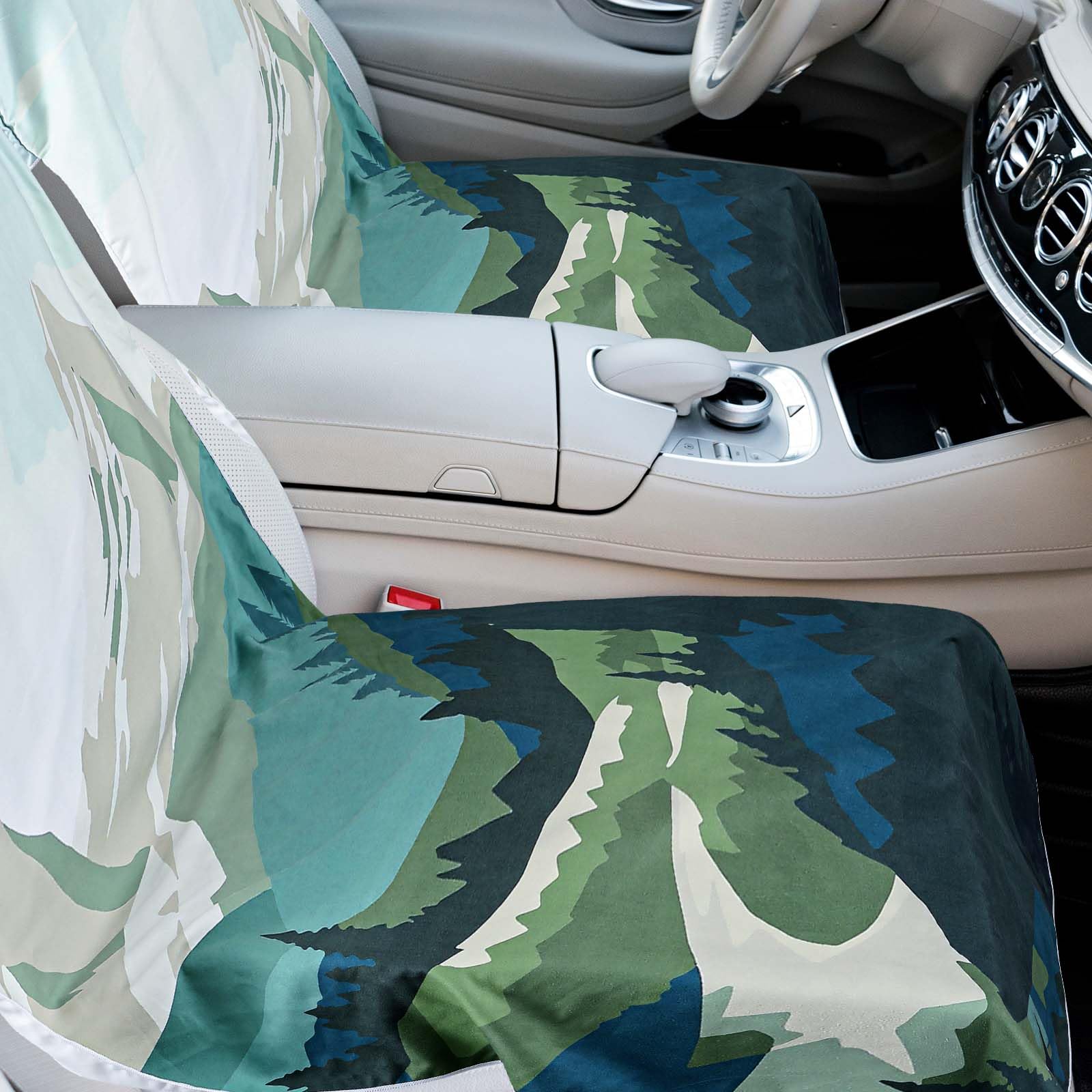 Hahafelt towel rolled into storage bag for compact transport and organization