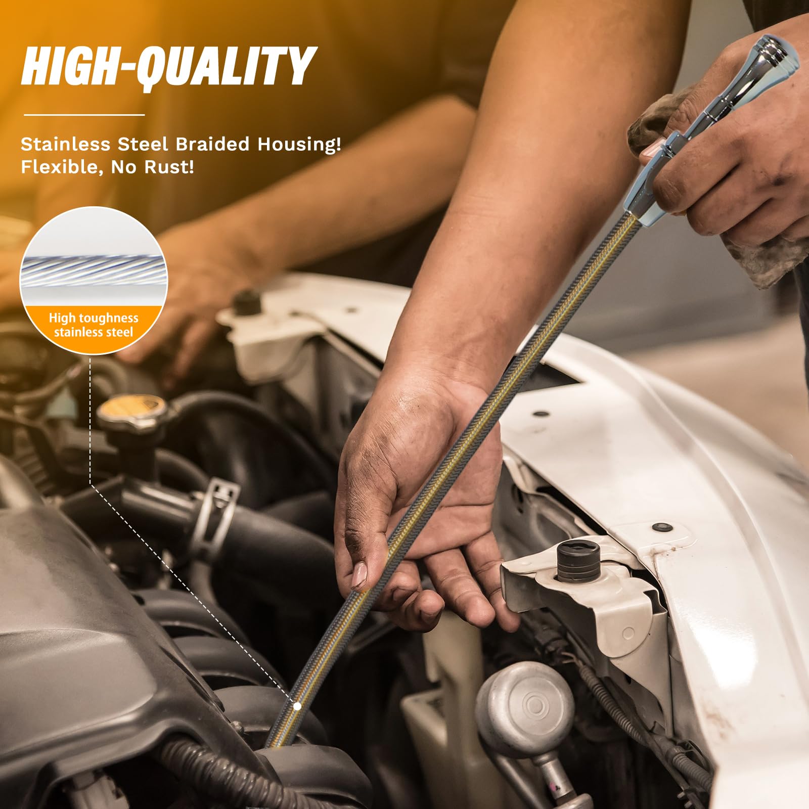 HAHAHA dipstick inserted checking transmission fluid for easy maintenance benefit