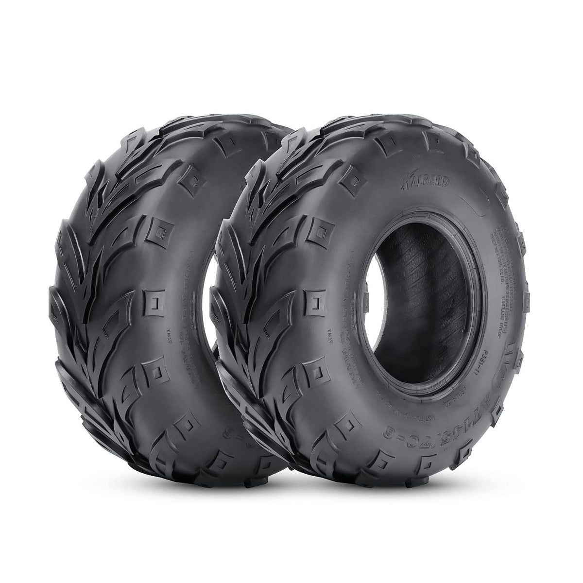 HALBERD front view of 145/70-6 tire showing tread and fit benefits
