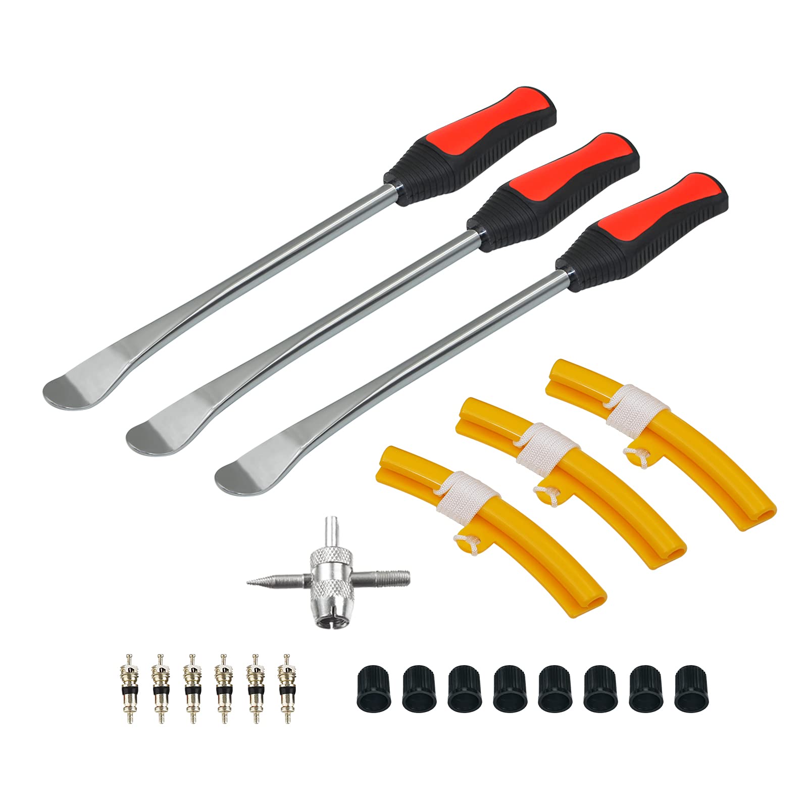 Handfly front packaging showing complete tire spoon kit and benefits