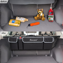 Hanemia installed in SUV trunk demonstrating organized cargo and stability