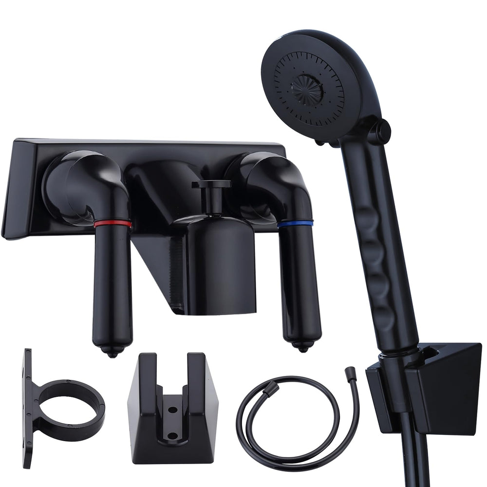 hansengroe front view of faucet showing sleek black finish and easy control