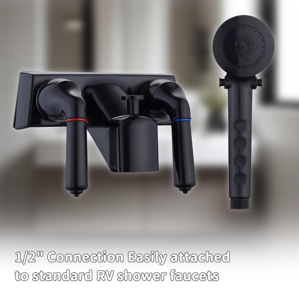 hansengroe dual knobs and diverter spout detail offering smooth temperature control