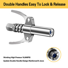 HANTUO heavy-duty locking grease coupler close-up for secure connections