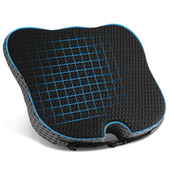 Hapiclody front view of booster cushion showing improved visibility and comfort