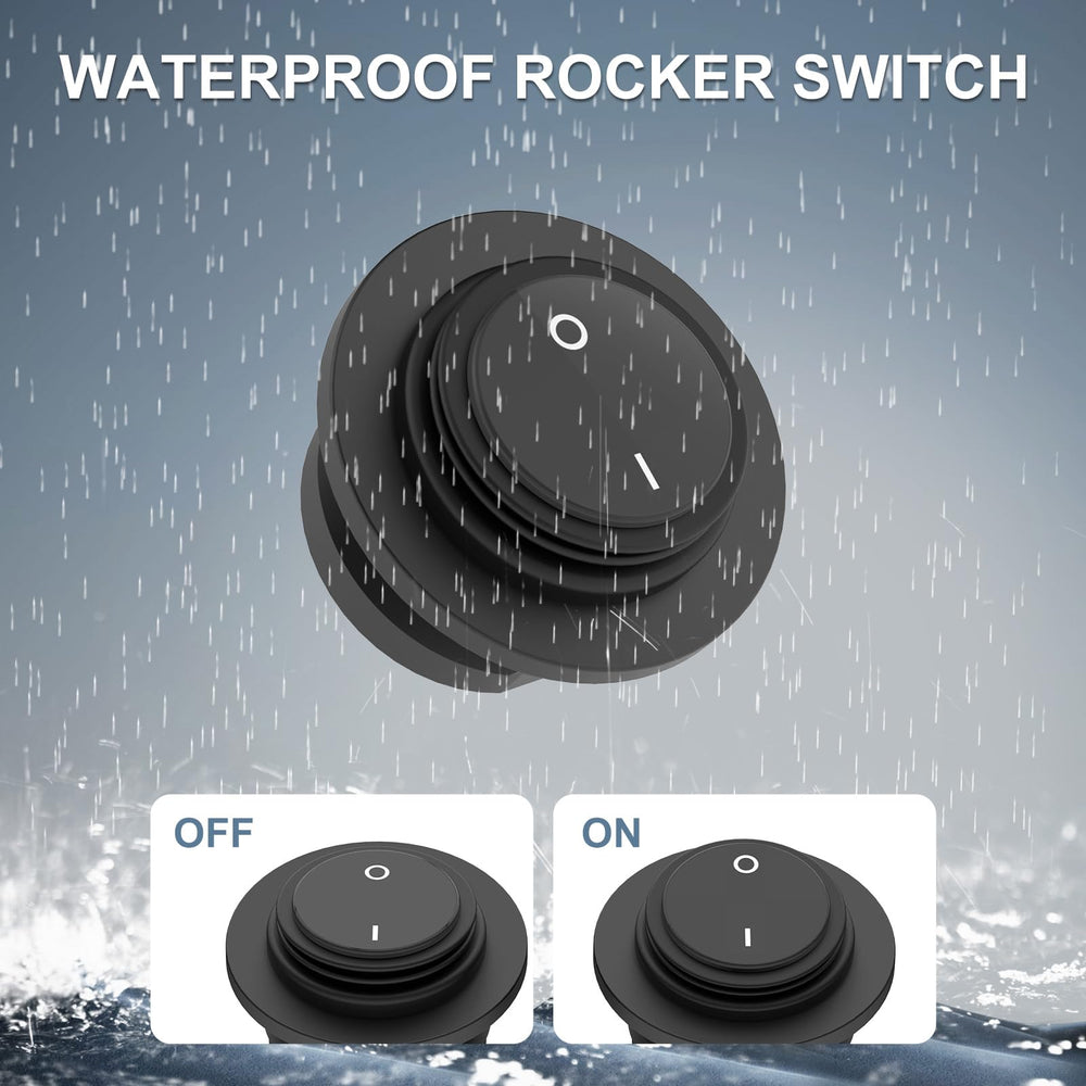 Hapytrip waterproof rocker switch detail protecting connections from water