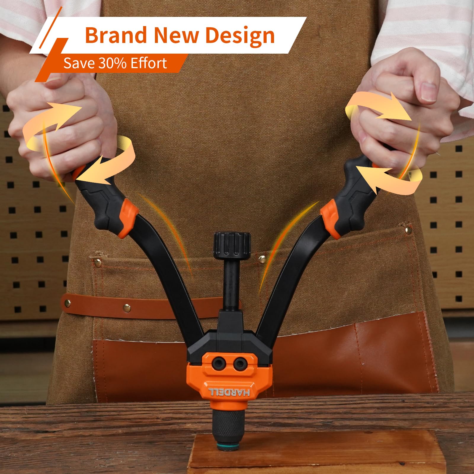 HARDELL tool being used on sheet metal showing consistent blind-threaded anchor installation