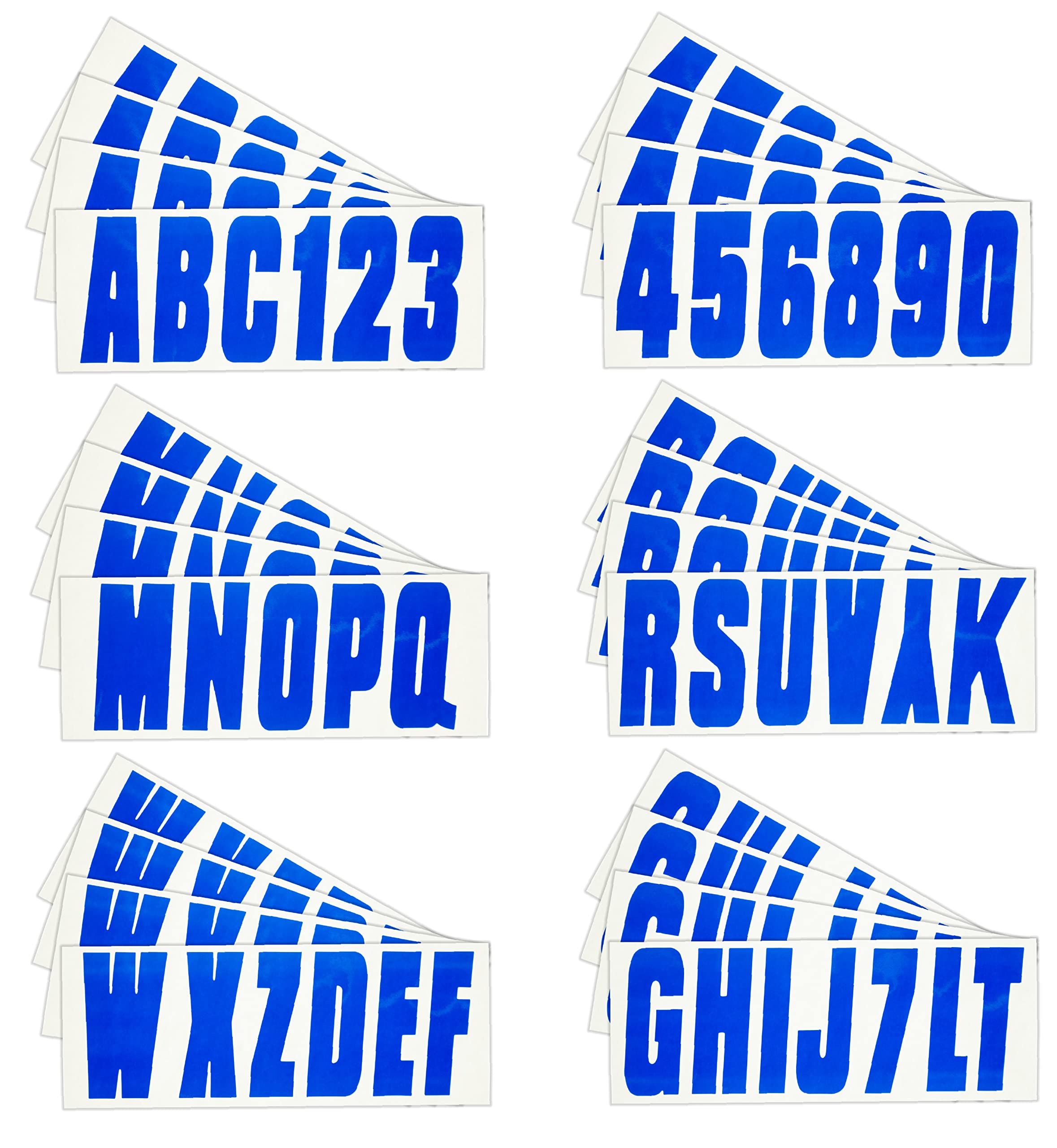 Hardline Products letter sheet detail showing factory-matched solid blue color