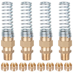 HASAOMOI brass hose end front view showing durable construction and DOT compliance benefit
