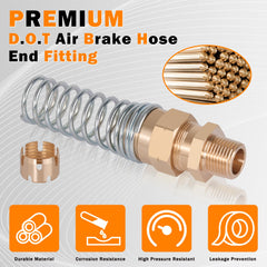 HASAOMOI hose end fitted to air brake hose demonstrating secure connection benefit