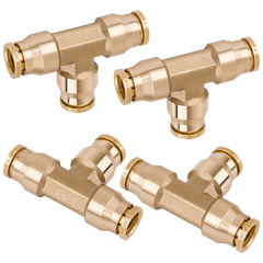 HASAOMOI brass tee union front view showing durable construction and reliable connection