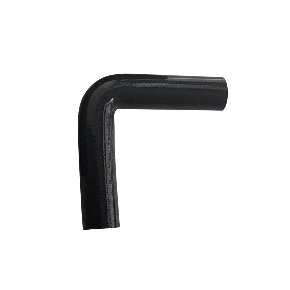 Haturmyko front view of 1.25 inch 90 degree silicone elbow showing shape and size benefit