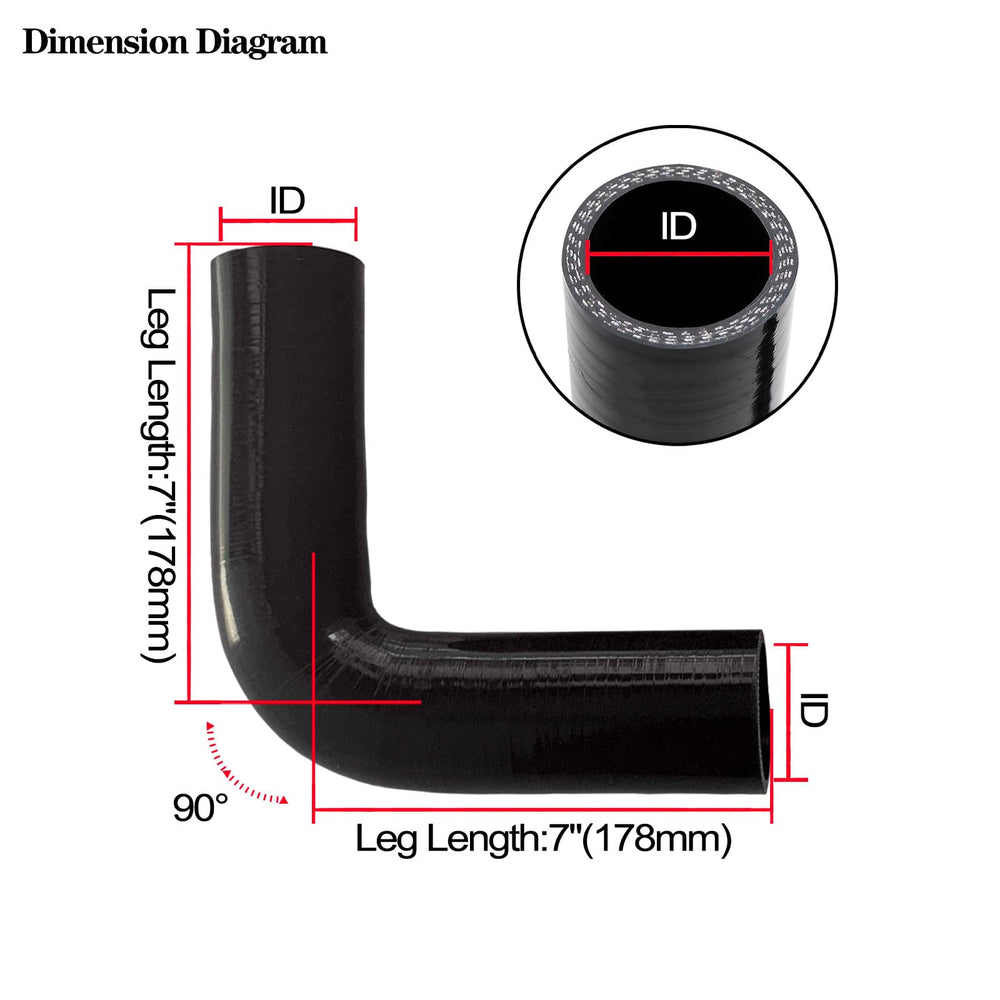 Haturmyko elbow beside ruler showing 7 inch leg length for precise fitment benefit