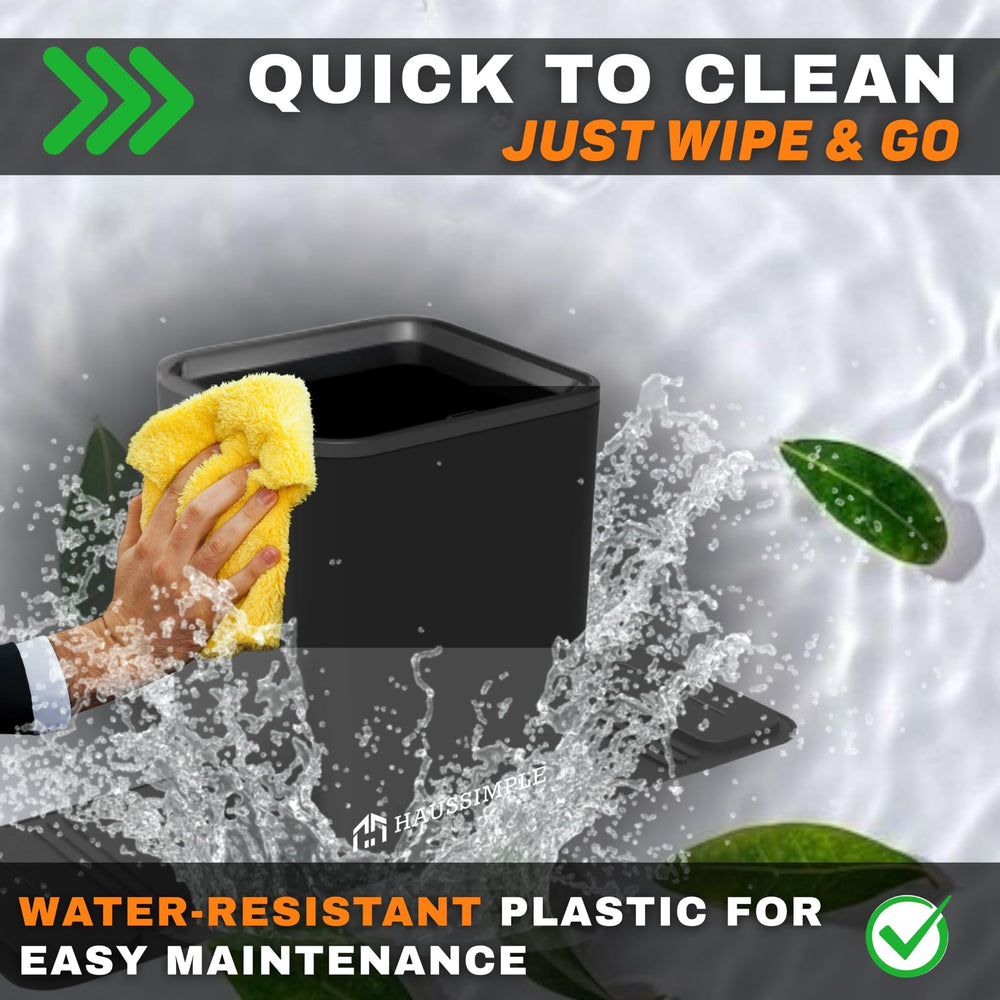 HAUSSIMPLE rubber clip detail securing bin to mat for firm non-slip placement