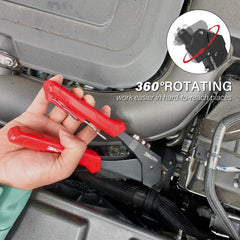 HAUTMEC swivel head close-up displaying 360° rotation for tight-angle access and precision