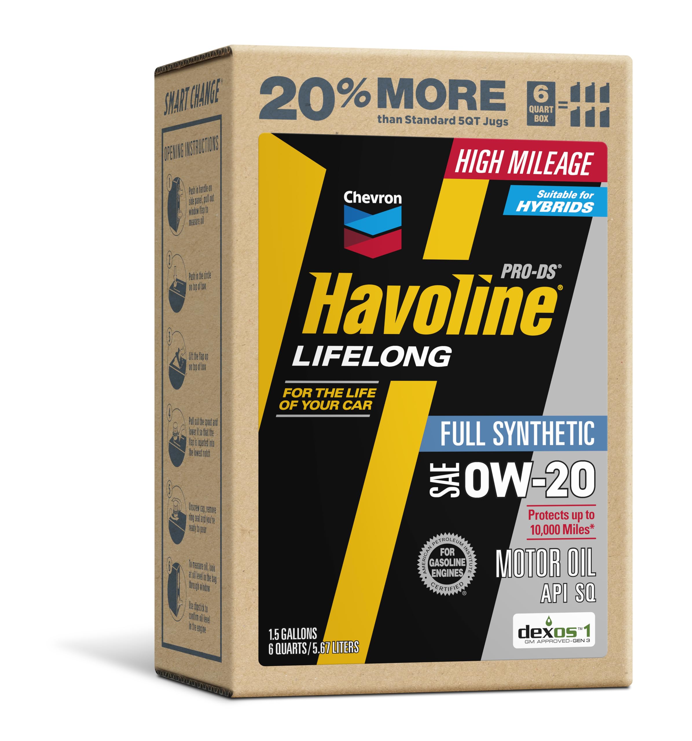 Havoline front label showing product name and 0W-20 benefit