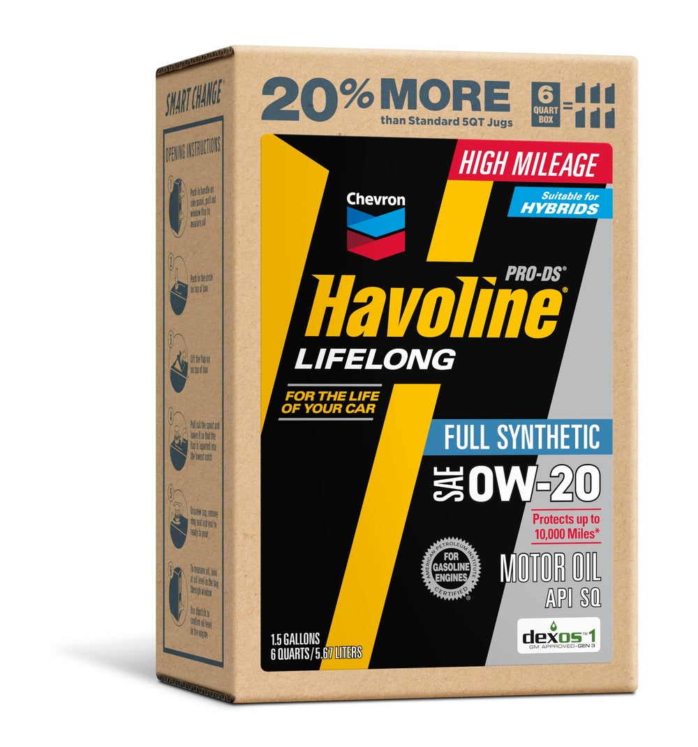 Havoline front label showing product name and 0W-20 benefit