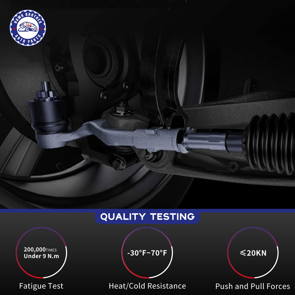 HAWK BROTHER comparison of worn versus new tie rod ends, helps diagnose steering play