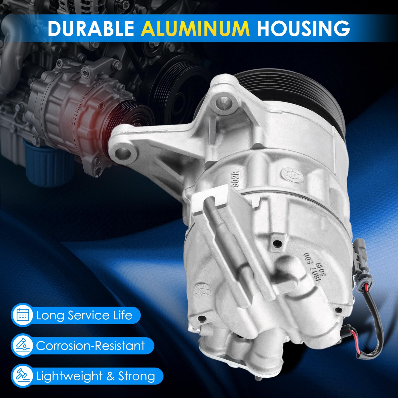 HAYIAUTO mounting flange measurement image showing OEM-style alignment for easy install