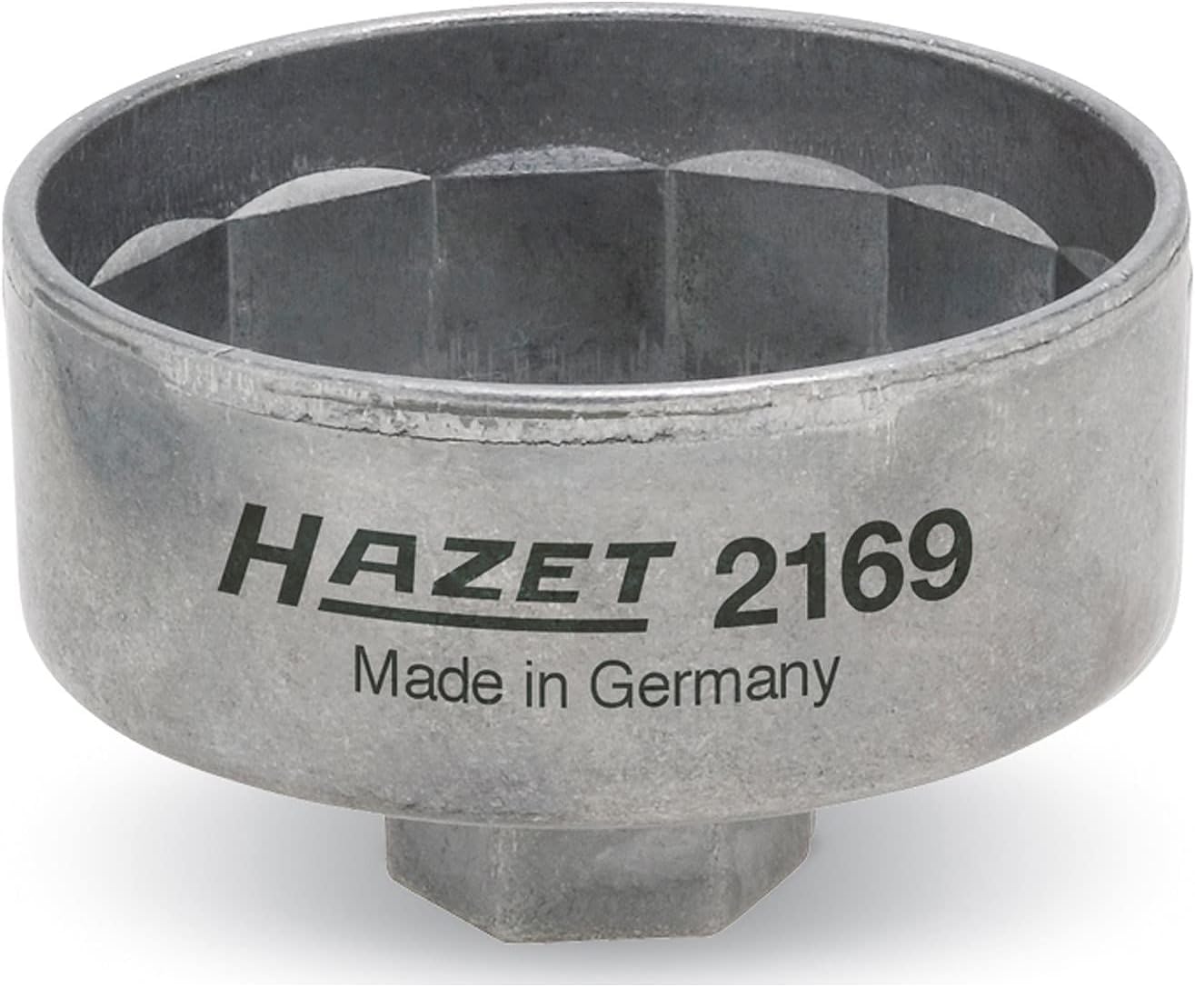 Hazet 2169 front view showing 74.4mm profile and secure fit
