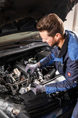 Hazet 2169 fitted to an oil filter cap on an engine for easy removal