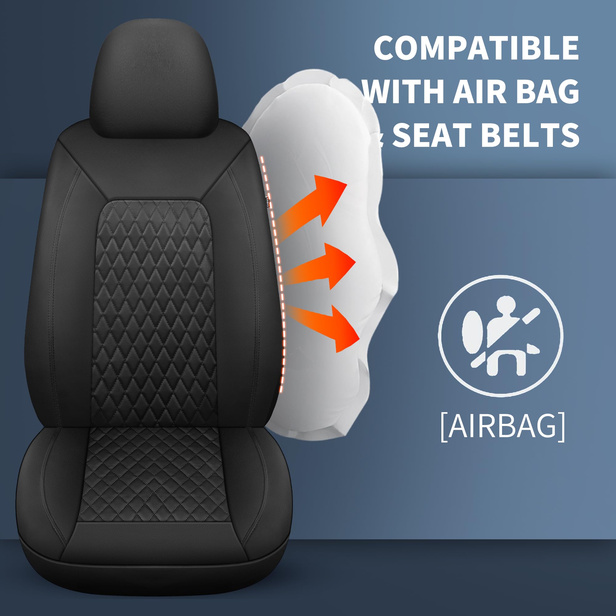 HChengkikz split rear seat covers showing coordinated design and fit