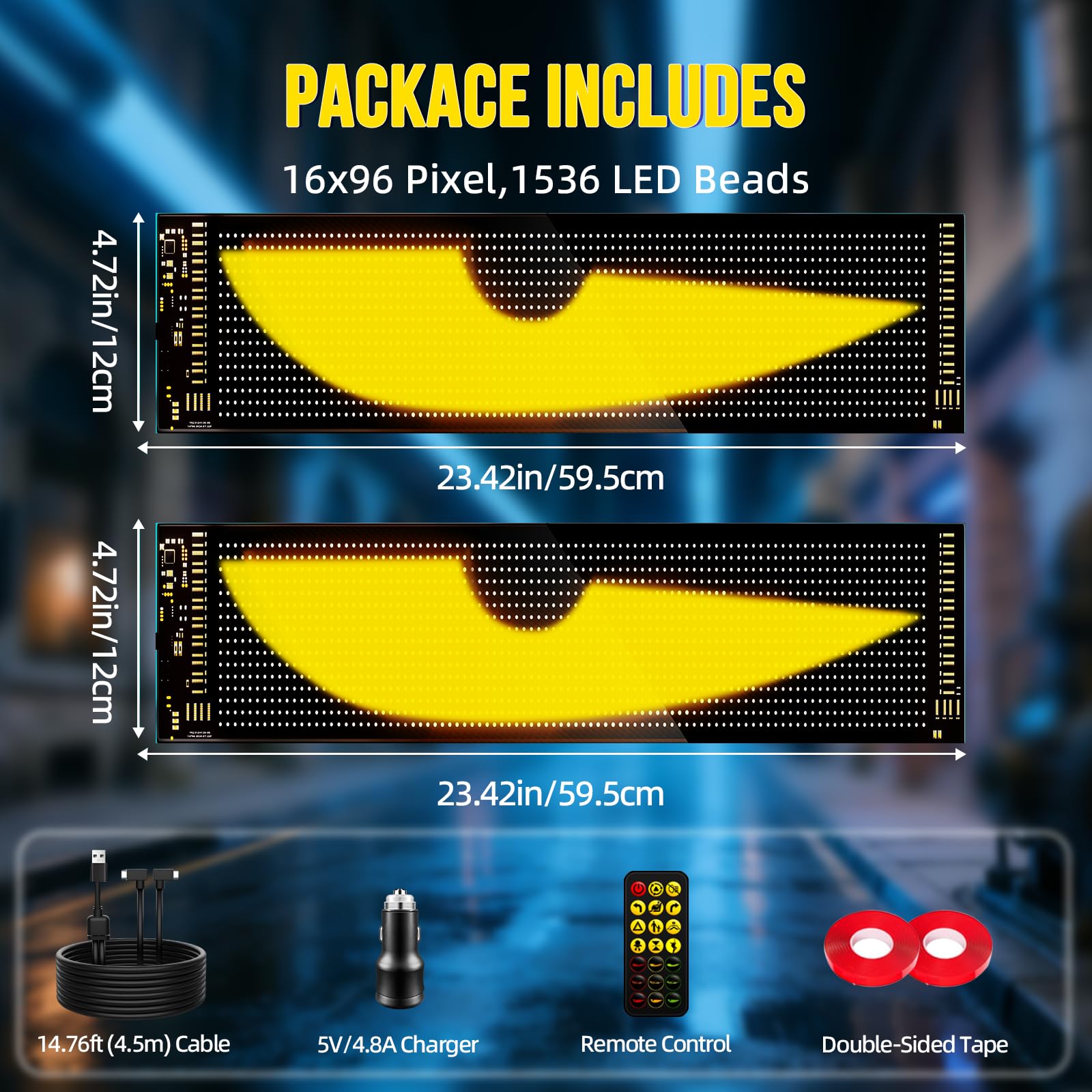 HCYHNB close-up of LED matrix revealing dense beads for vivid color accuracy