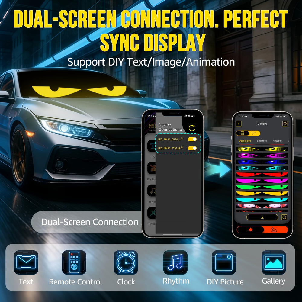 HCYHNB long USB cable and dual-port charger included for convenient plug-and-play power