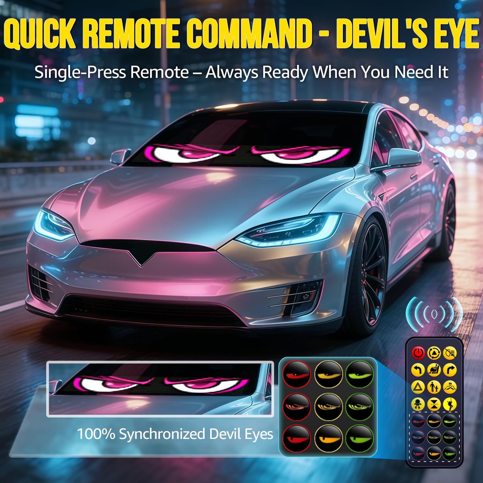 HCYHNB remote with app on phone displaying presets and deep customization control