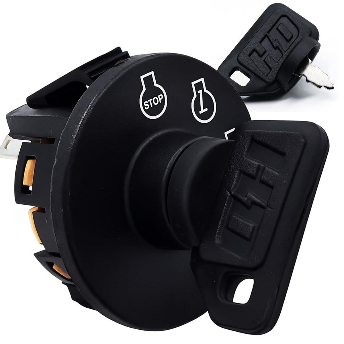 HD Switch front view of ignition switch showing durable housing and fit