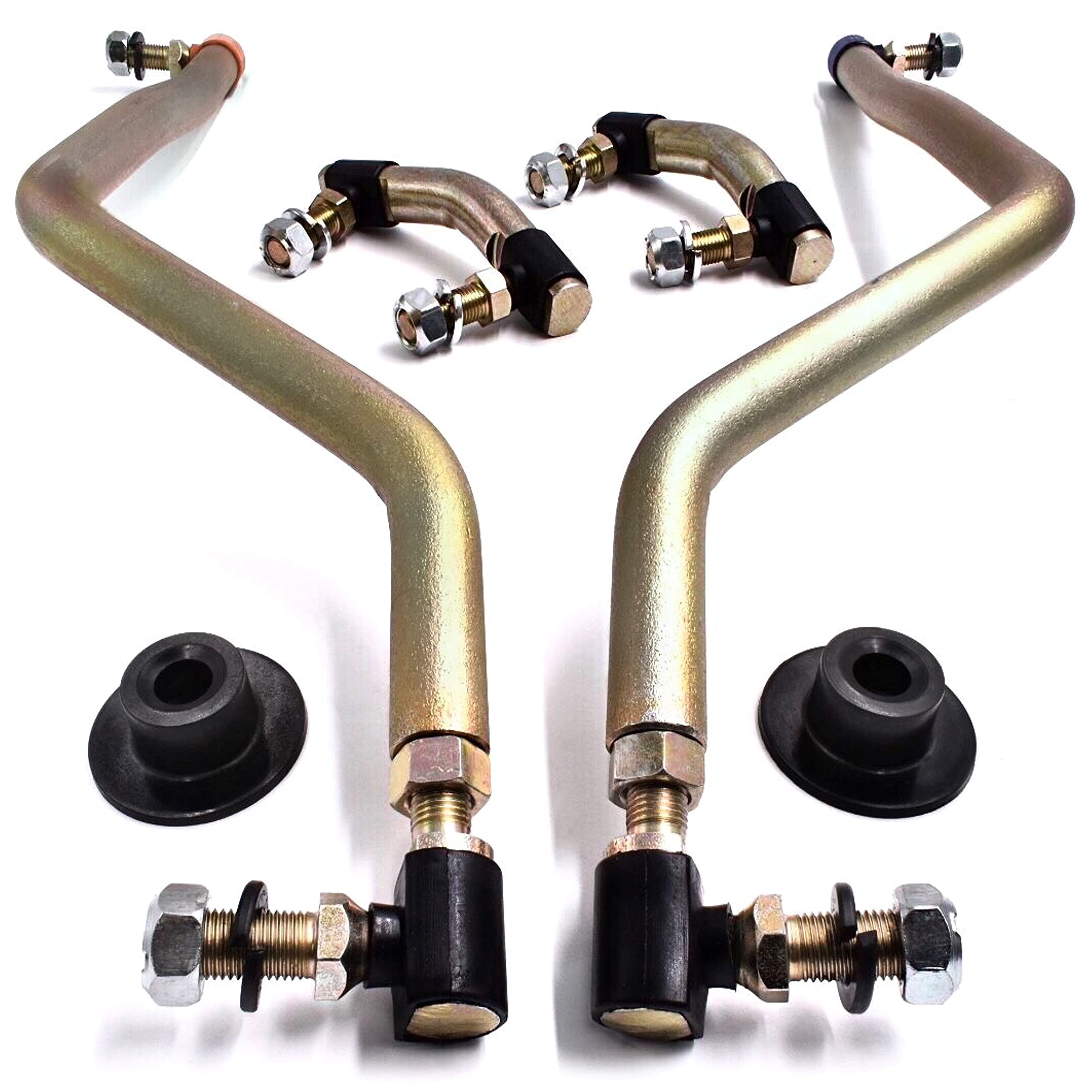 HD Switch front view of 4-pack adjustable drag links showing complete kit and benefits