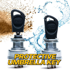 HD Switch umbrella key close-up protecting keyway from dust and water