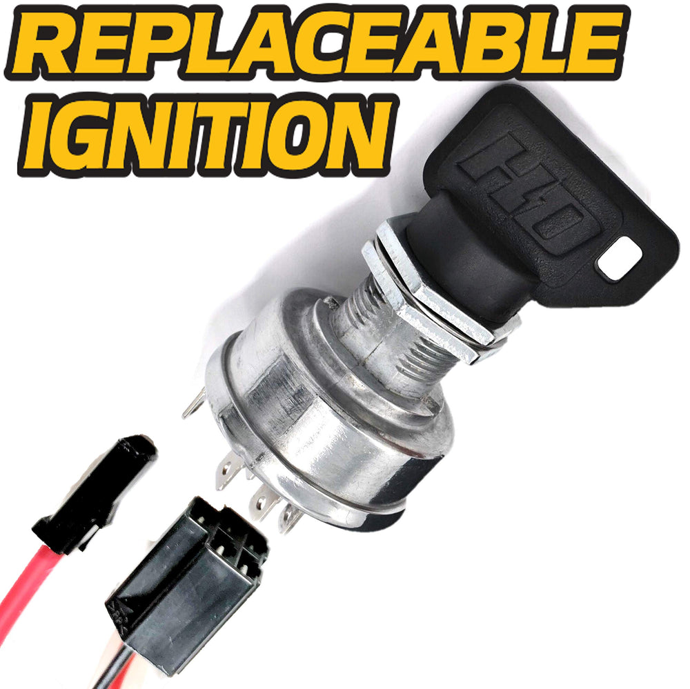 HD Switch umbrella keys and spare keys displayed with carabiner, protects ignition