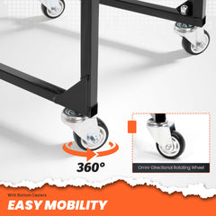 HECASA swivel caster wheels detail for smooth maneuverability in shop