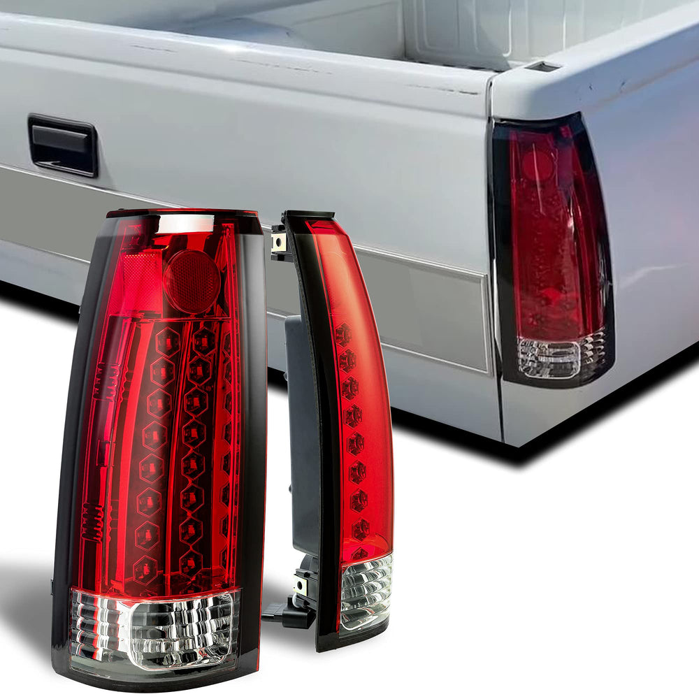 HECASA front view complete tail light set showing fit and finish