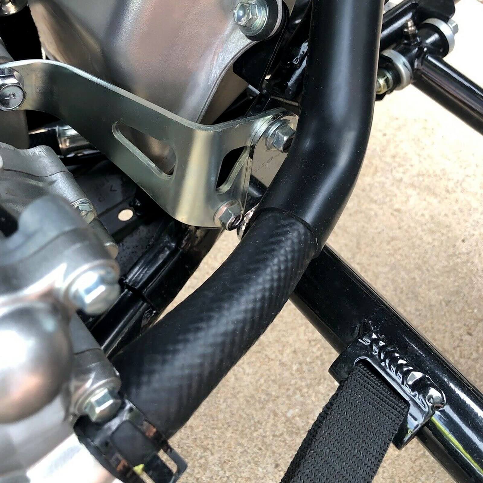 HECASA lifestyle off-road image on Raptor 700 showing enhanced rider confidence