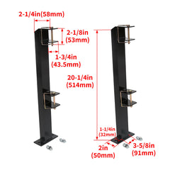 HECASA side profile rack mounted on trailer for easy access