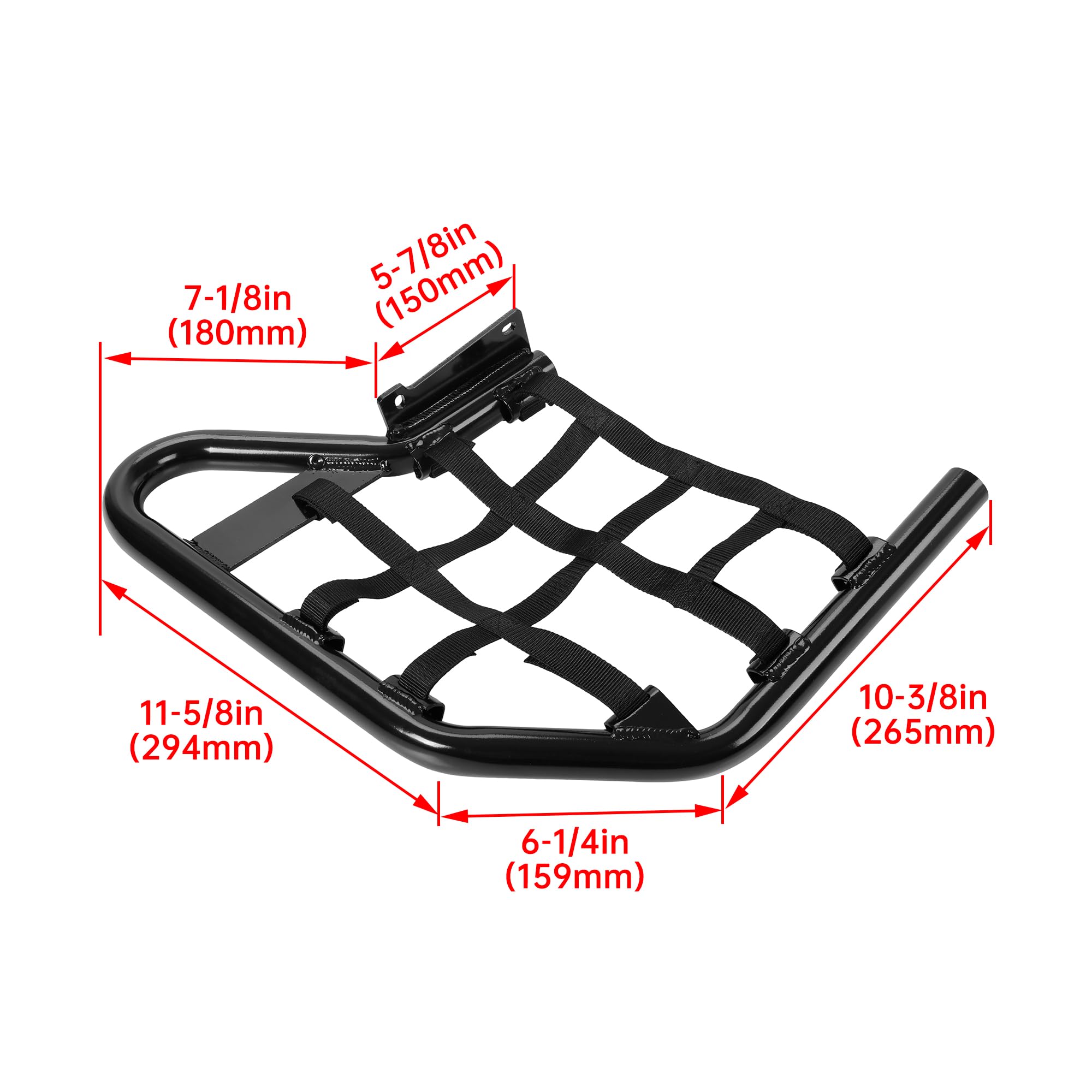 HECASA black webbing net and attachment points providing secure foot retention