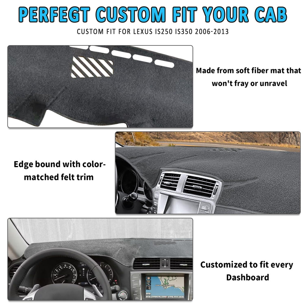 HEDAQI dash cover before and after dash protection and cosmetic improvement