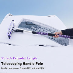 HEEYA wide push broom S-shaped head clearing corners easily