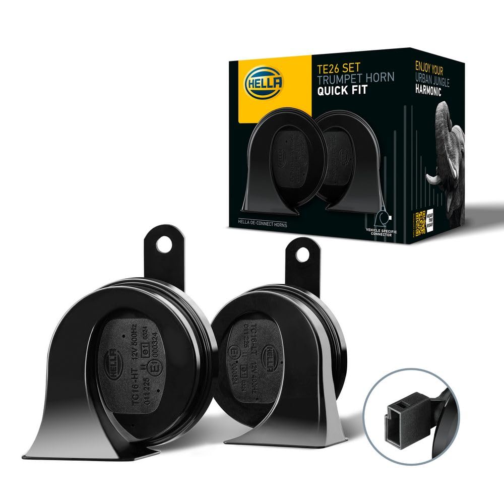 HELLA horn finish texture detail highlighting corrosion-resistant surface