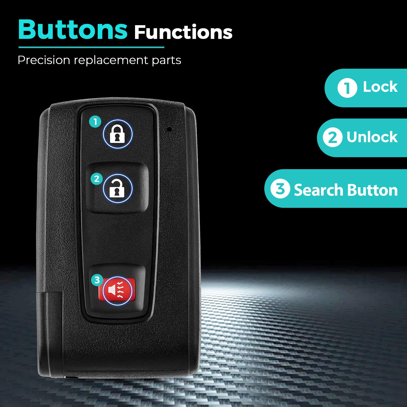 HelloAuto exposed chip and battery inside Prius fob for ready programming