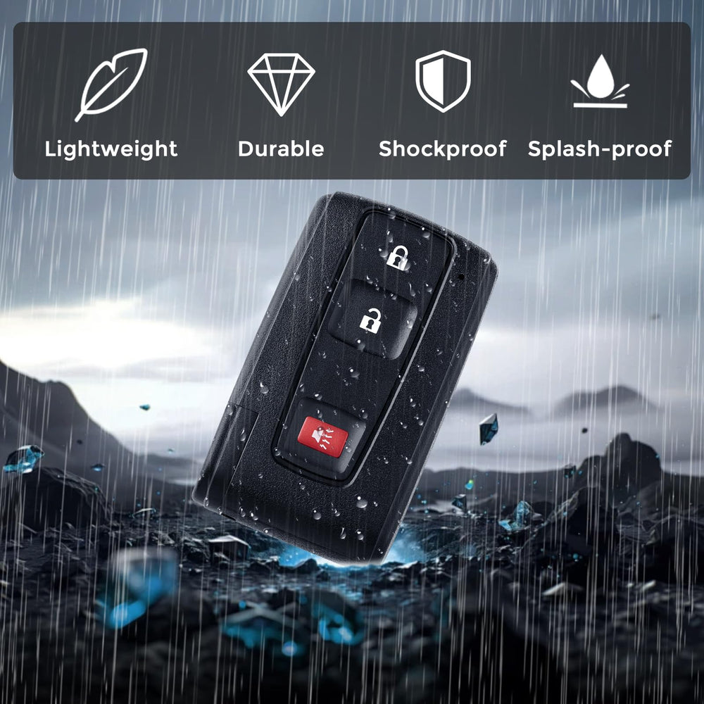 HelloAuto key fob in hand for Toyota Prius demonstrating compact size