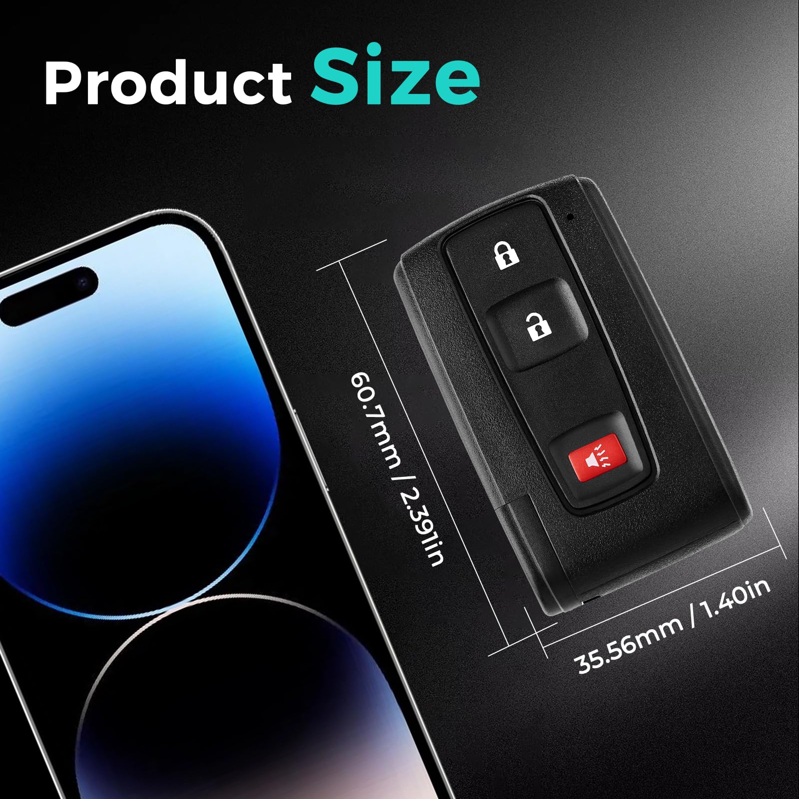 HelloAuto key fob on Prius dashboard illustrating convenient vehicle access