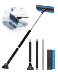 helloleiboo front packaging showing blue snow brush and scraper, clear label and benefit