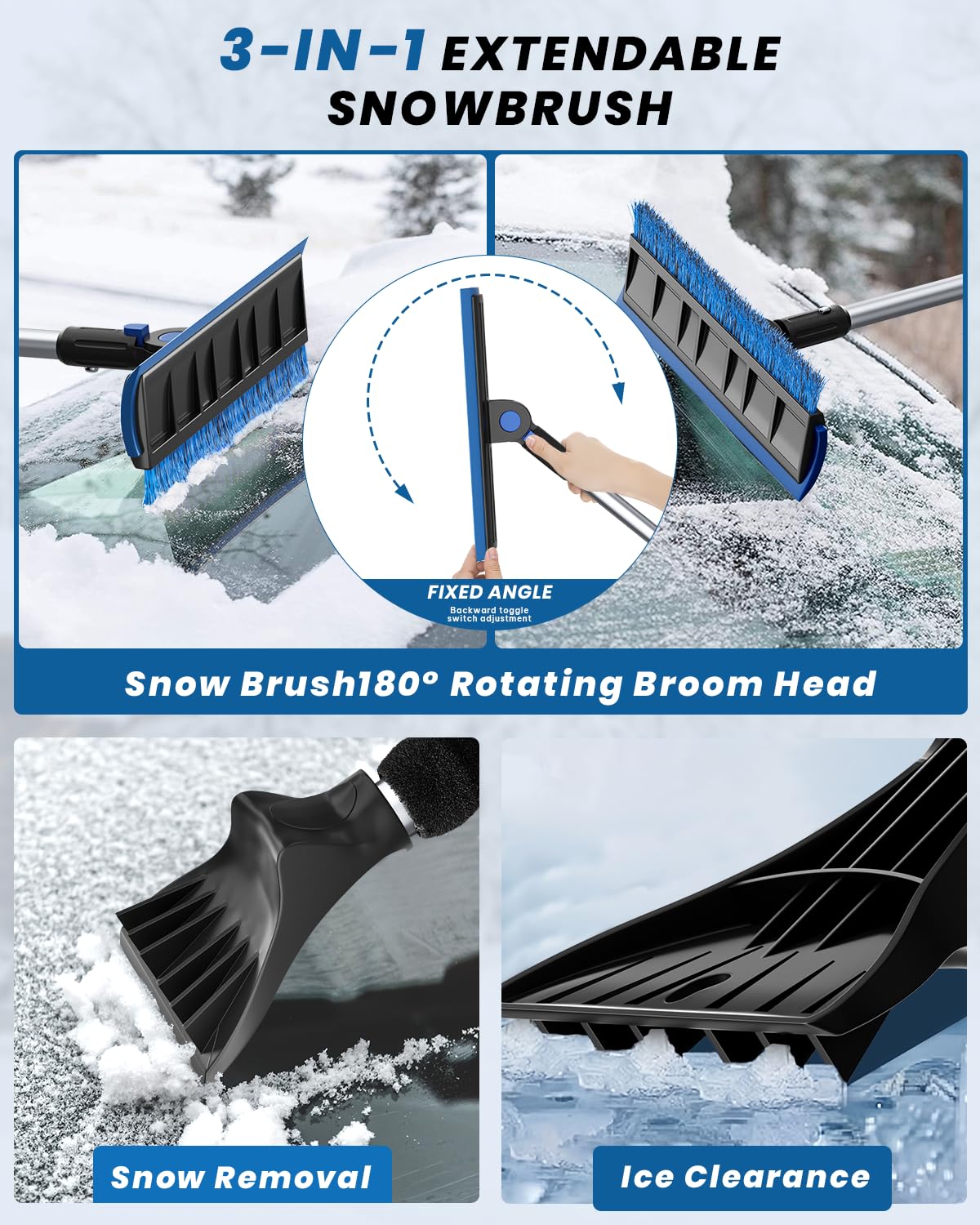 helloleiboo fully extended 55.7-inch reach clearing a high SUV roof effectively