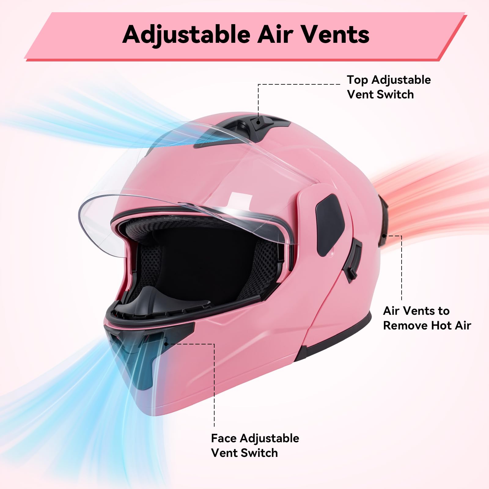 helmelkin visor detail displaying clear shield for wind and debris protection