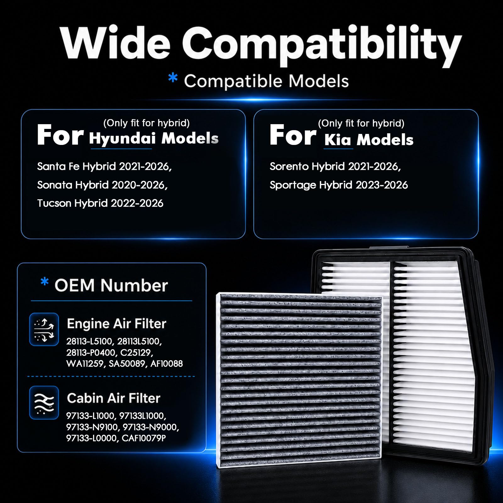 HengShine cabin filter activated carbon close-up improves cabin air quality