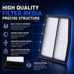 HengShine engine filter pleated media detail for steady airflow protection