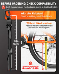 HENMI kickstand mounted on a mountain bike demonstrating secure parking